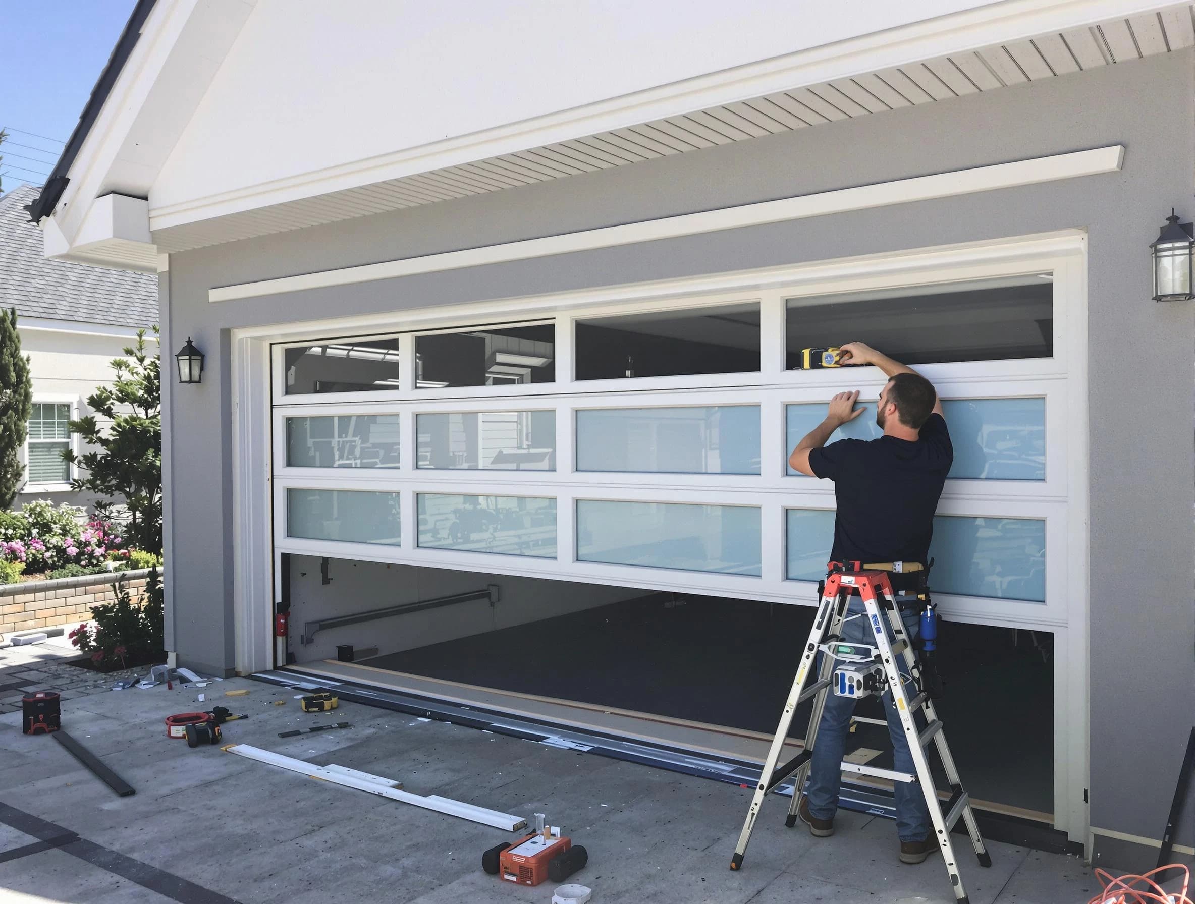 Queen Creek Garage Door Repair team performing garage door replacement in Queen Creek